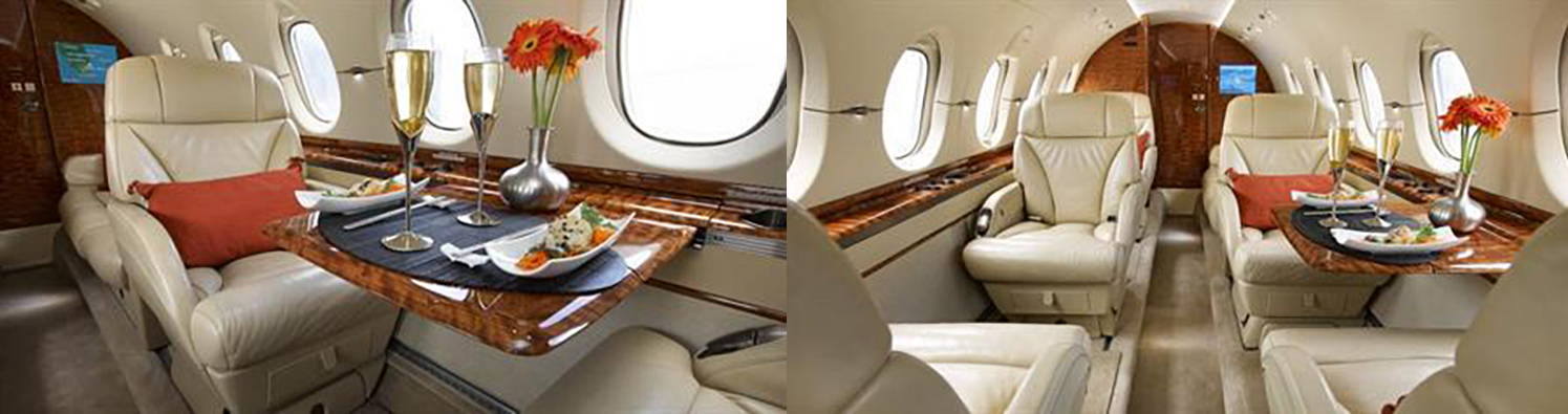 hawker 850XP interior