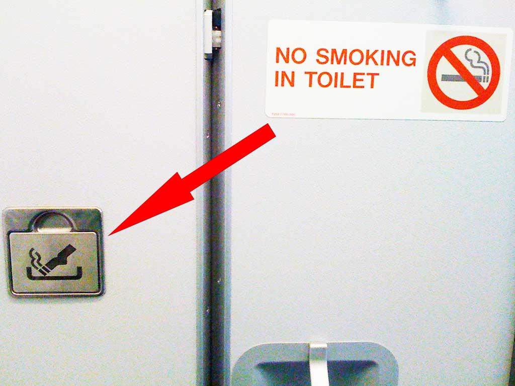Why are there ash trays in the toilets of airplanes if it`s forbidden to smoke?
