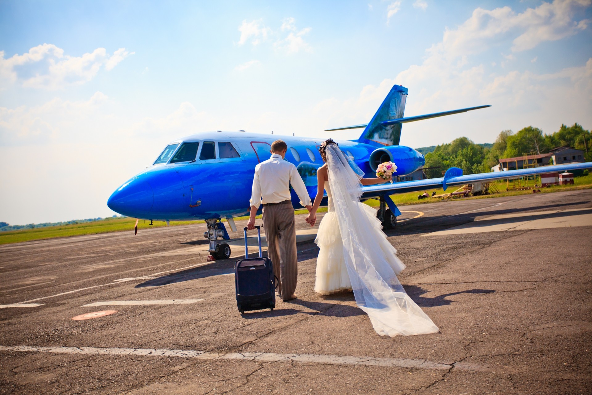 Charter a Private Jet for Your Wedding or Honeymoon