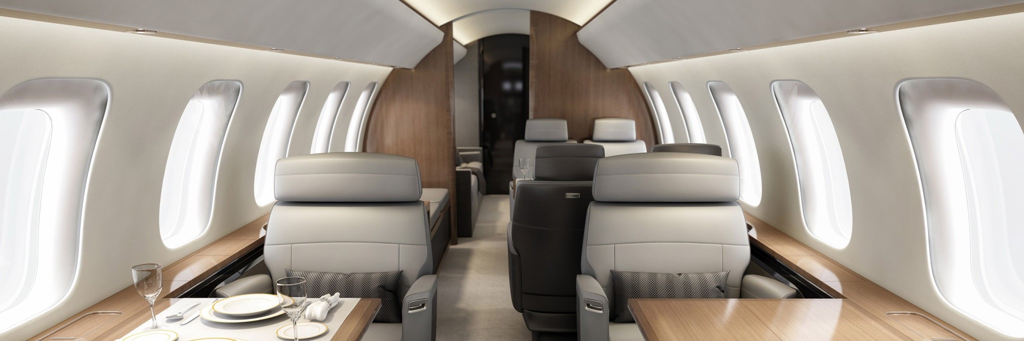 Private Jet Charter Global 8000 interior