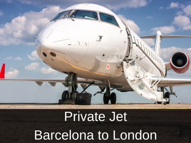 Private Jet Barcelona to London